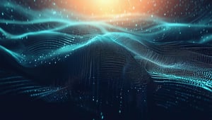 abstract sound data waves dark