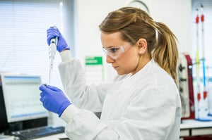 Abcam scientist in lab