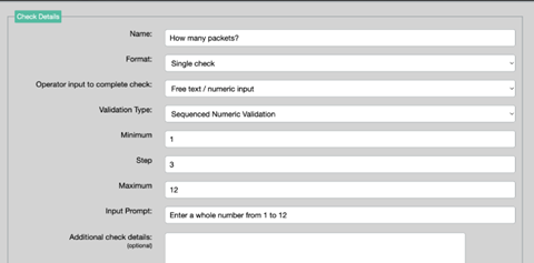 Control Centre checklist design